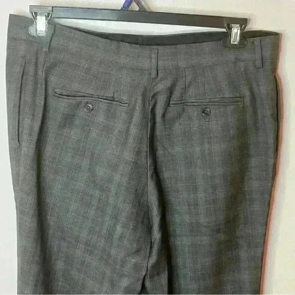 Tommy Hilfiger Trouser Dress Pant Men 36x31 Dark Gray Straight Slacks 100% Wool - Picture 6 of 9